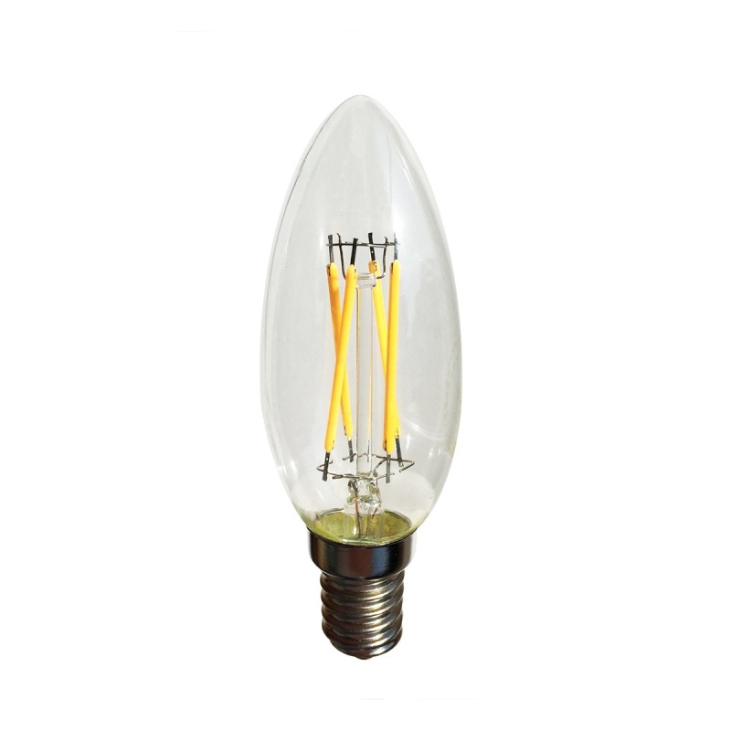 Лампа светодиодная филаментная Sun Lumen E14 4W прозрачная 056-830