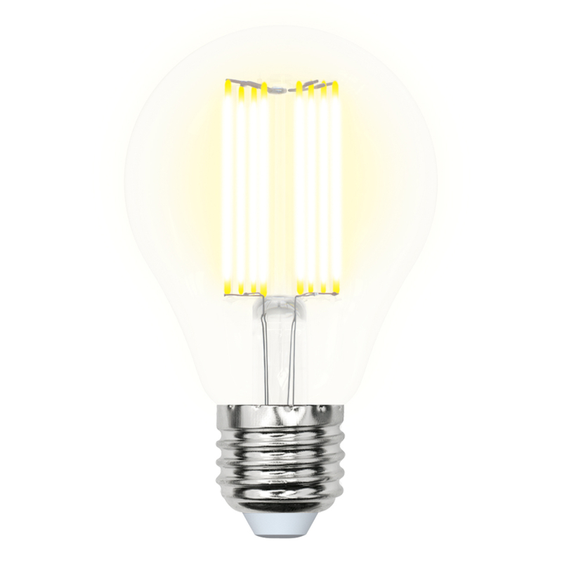 Лампа светодиодная филаментная (UL-00005897) Volpe E27 23W 3000K прозрачная LED-A70-23W/3000K/E27/CL PLS02WH