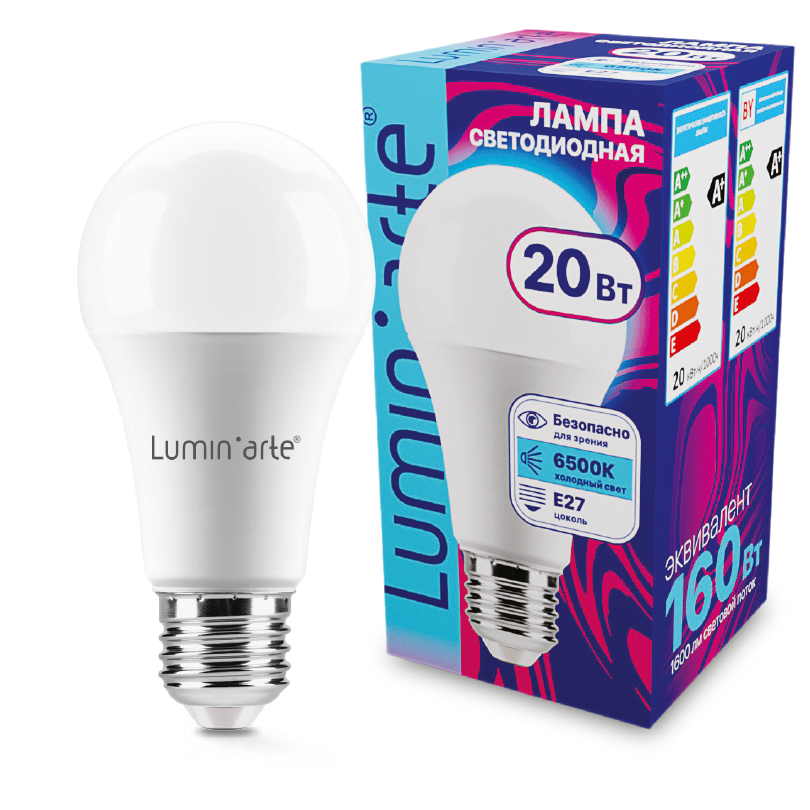Светодиодная лампа Lumin'arte LSTD-A60-20W6KE27