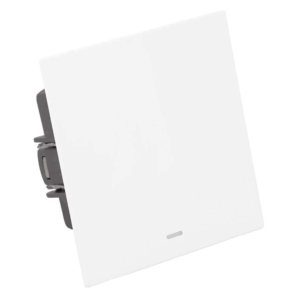 Выключатель 1-клавишный c индикатором (механизм) Stekker Мия 250В 10А RSW10-3101-01 белая магнолия 50431