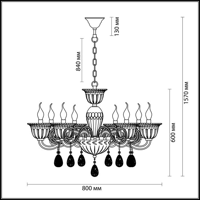 Подвесная люстра Odeon Light Ninfea 3930/8