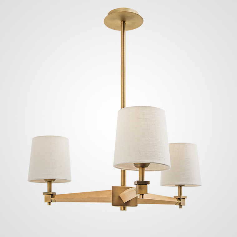Люстра на штанге ImperiumLoft Stavra Jorgenson White/Dark Wood 203579-26