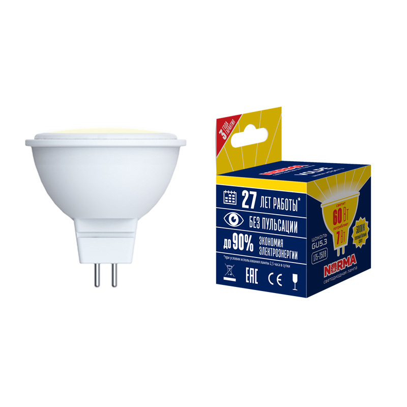 Лампа светодиодная (UL-00003843) Volpe GU5.3 10W 3000K матовая LED-JCDR-10W/WW/GU5.3/NR УЦ