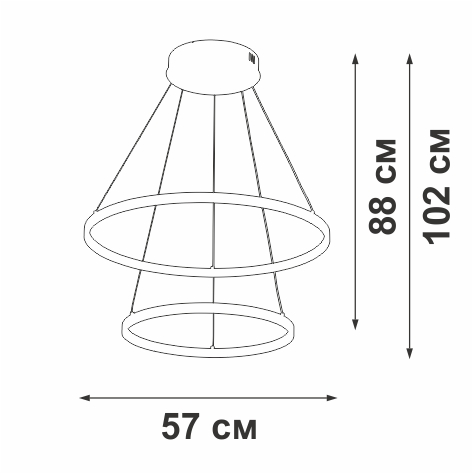 Подвесной светильник Vitaluce V2691DT-0/2S