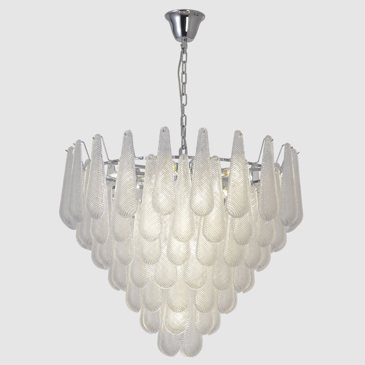 Подвесная люстра неоклассика Crystal Lux FONTAIN SP18 CHROME