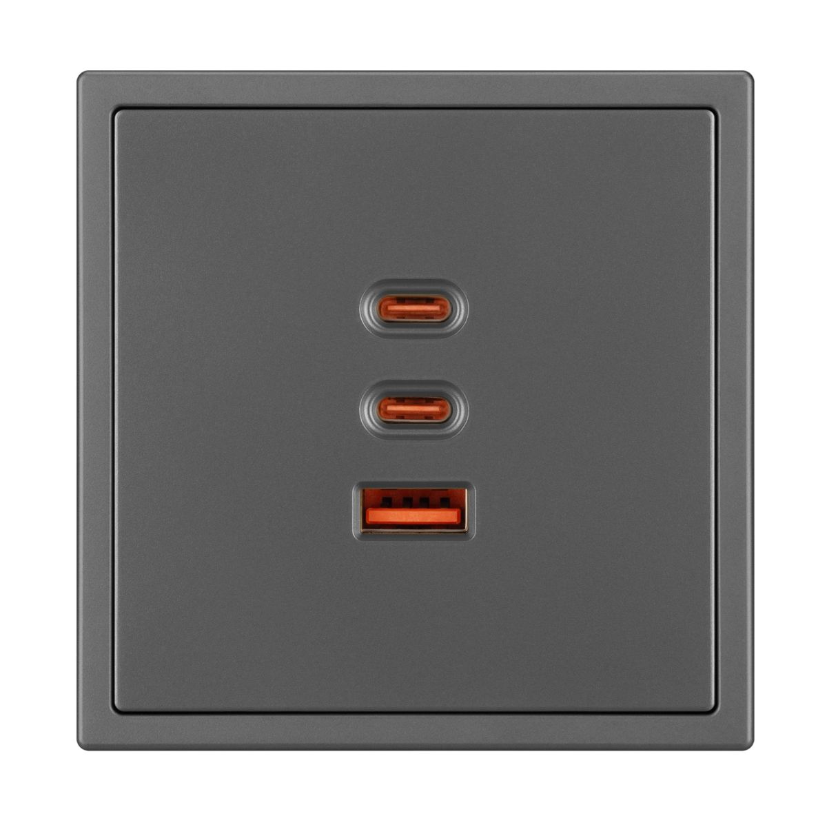 Механизм розетки с быстрой USB зарядкой Arlight SCT-NOBE-MUACC-SFPL-FC-GR (65W, QC3) 061837