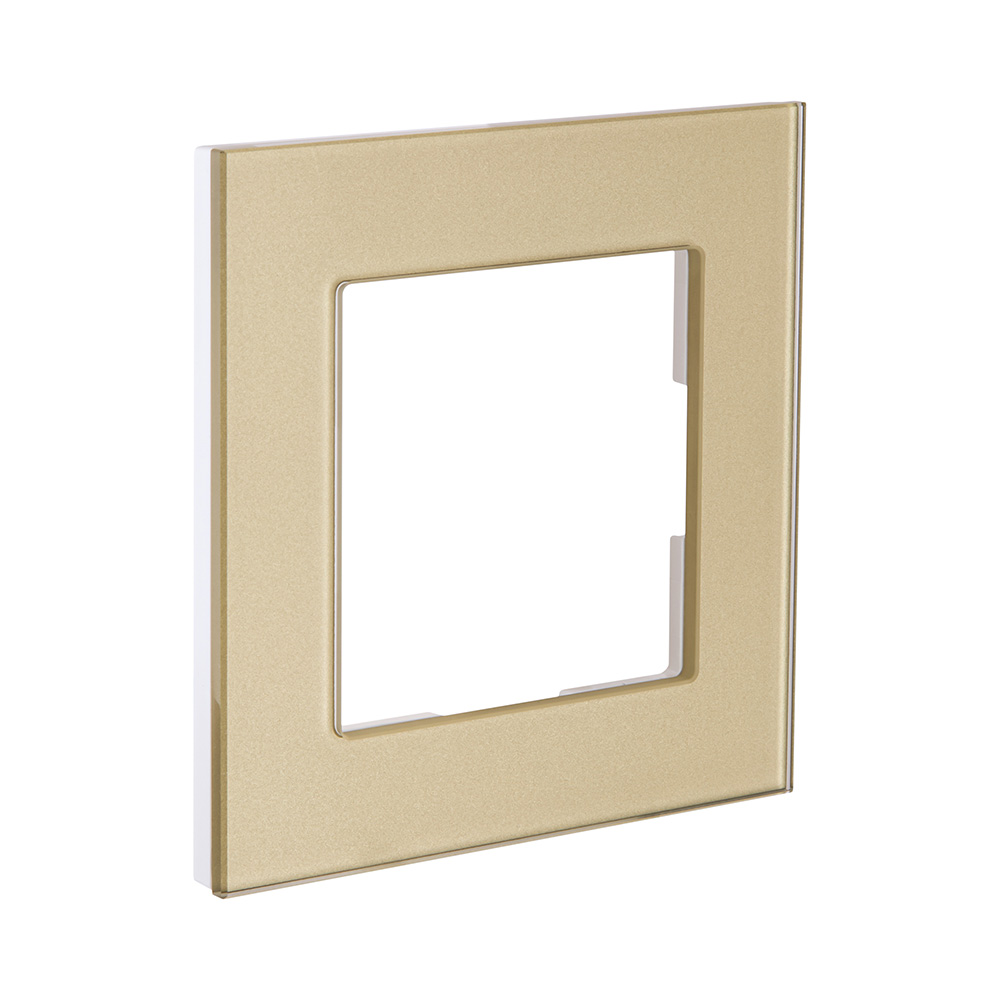 Рамка 1-постовая, стекло золотой Kollinger Asthetik AS1GD