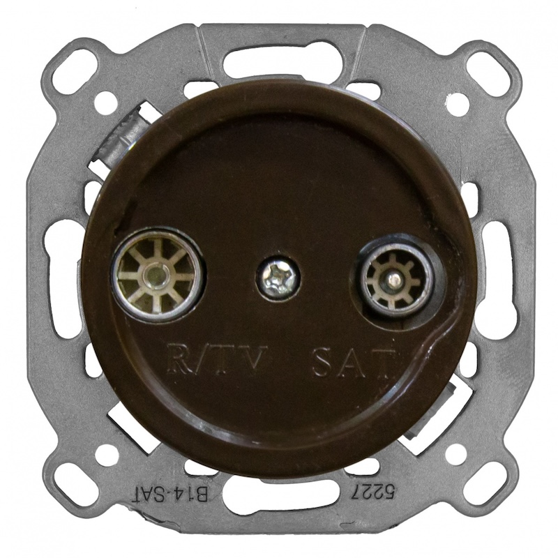 Розетка TV/R-SAT оконечная Bironi Шедель Бриз B3-305-22M