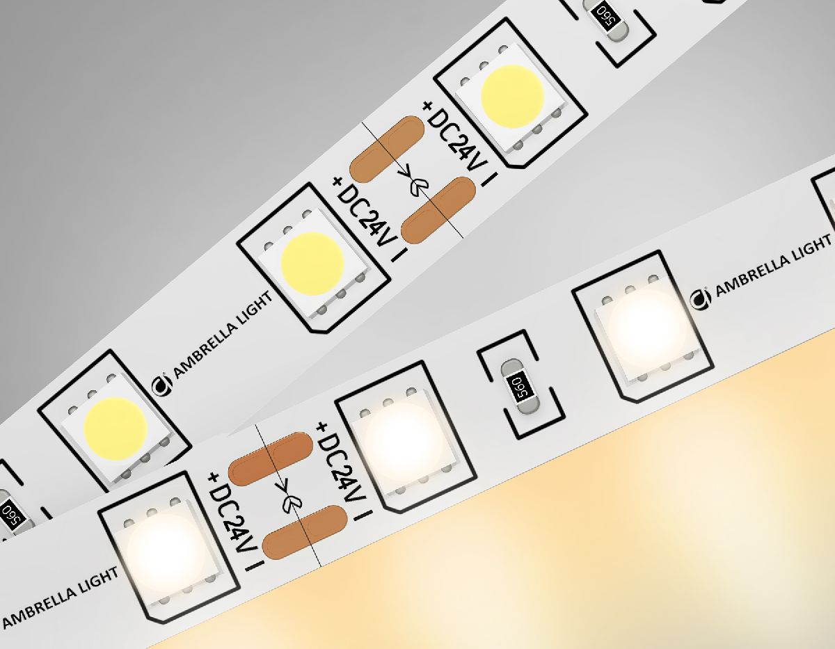 Светодиодная лента Ambrella Light Illumination 24В 5050 14,4Вт/м 3000K 5м IP20 GS4001