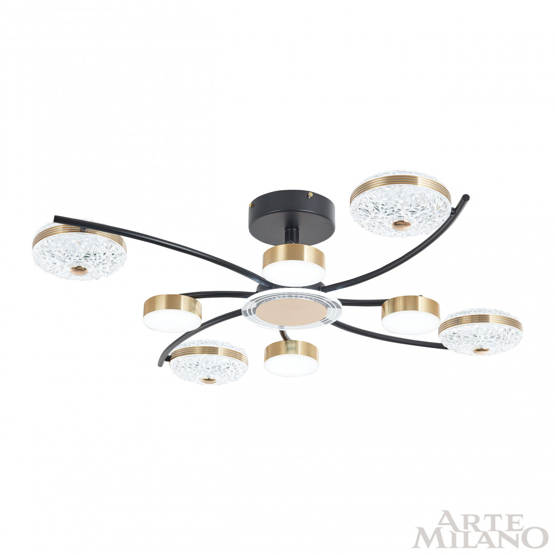 Потолочная люстра Arte Milano Ferrara 279169/4+4 BK/GD
