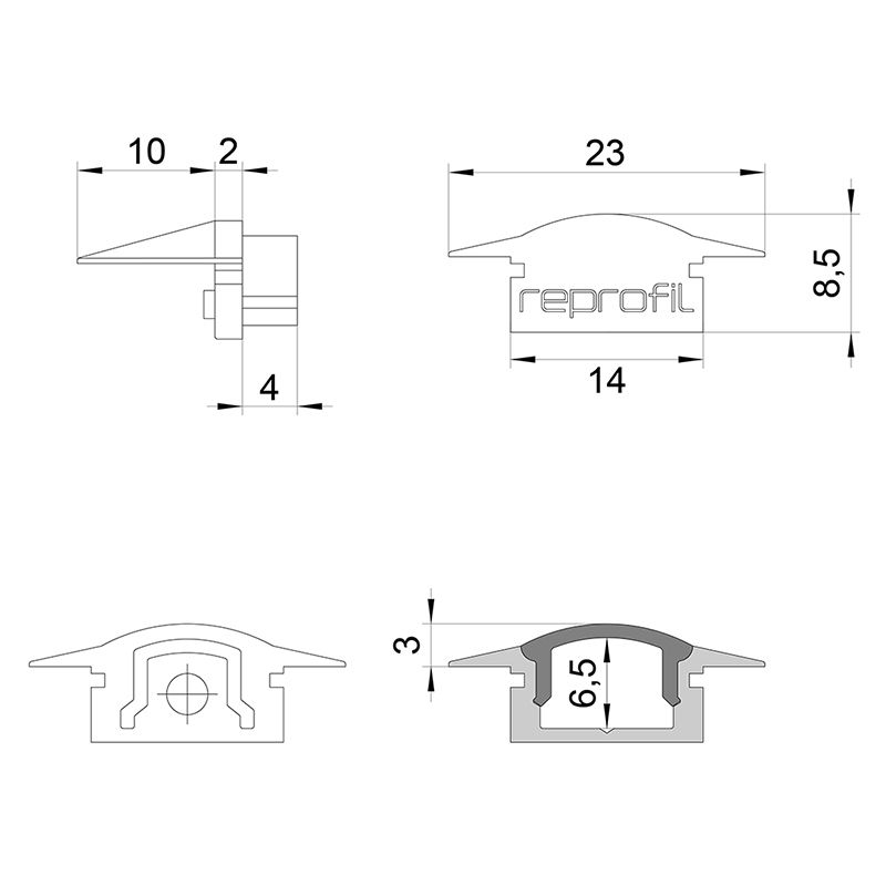 Торцевая заглушка (2 шт.) Deko-Light F-ET-01-08 978582