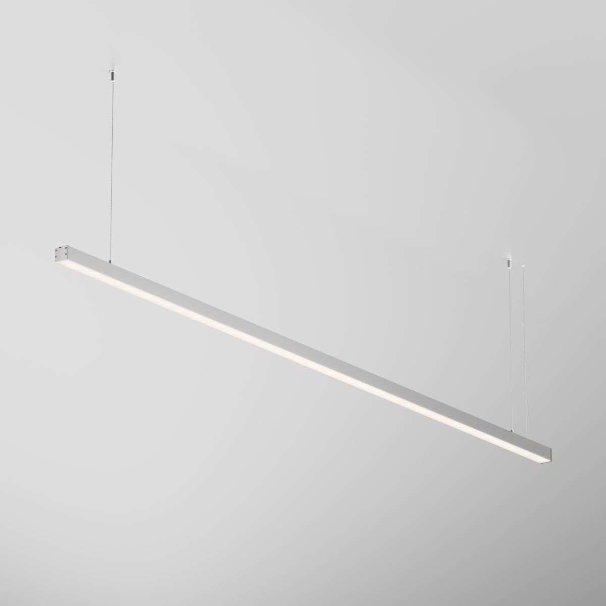 Линейный подвесной светильник Maytoni Technical 3000K 35x35 (Серебро, 2 м) LL312007