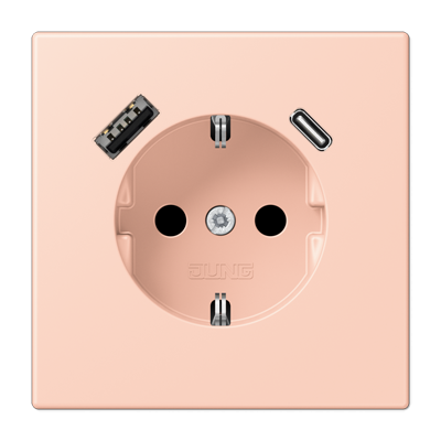 Розетка 2K+З USB Typ AC Jung LC1520-15CA234