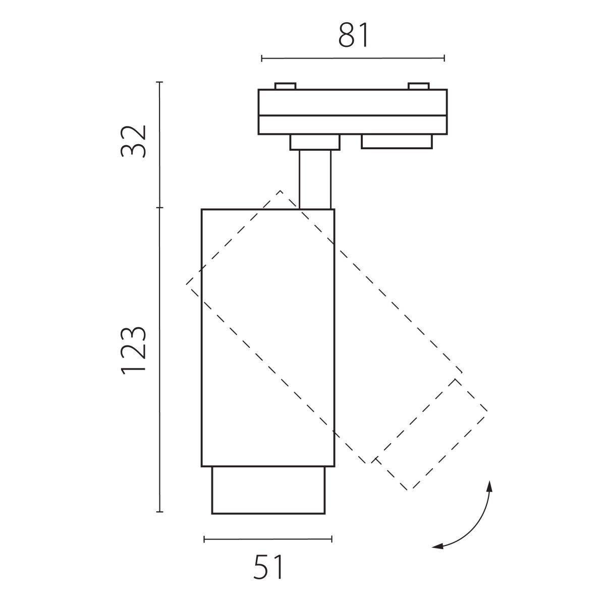 Трековый однофазный профессиональный светильник Lightstar Fuoco P+CCT 218017