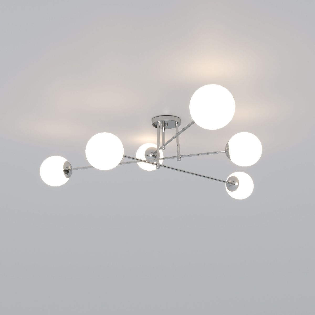 Потолочная люстра Eurosvet Netz 30181/6 хром Smart a062216