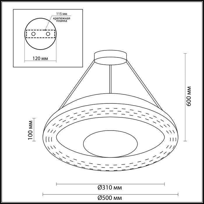 Подвесной светодиодный светильник Odeon Light Benso 4623/48L