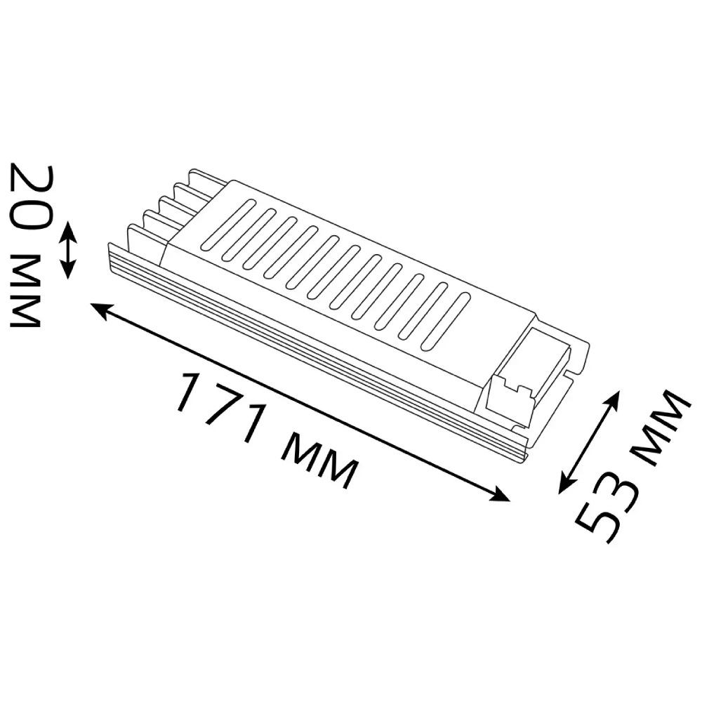 Блок питания Gauss 60Вт DC12 IP20 202001060