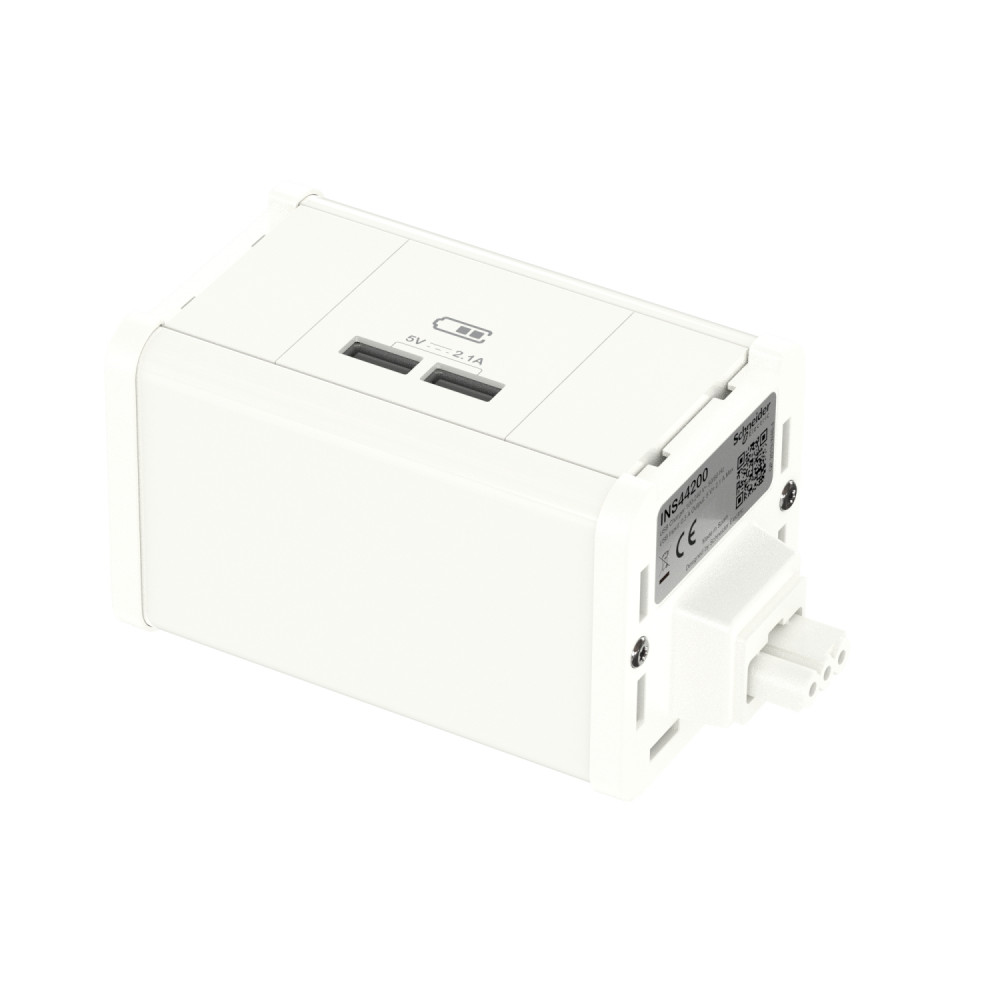 Удлинитель 2xUSB Schneider Electric Unica INS44200