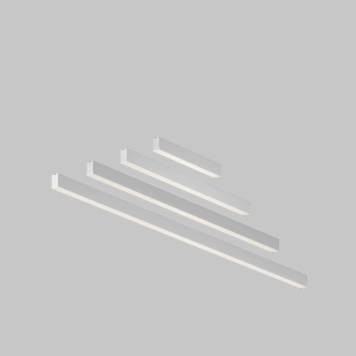 Линейный подвесной светильник Maytoni Technical 4000K 35x67 (Серебро, 1 м) LL312036