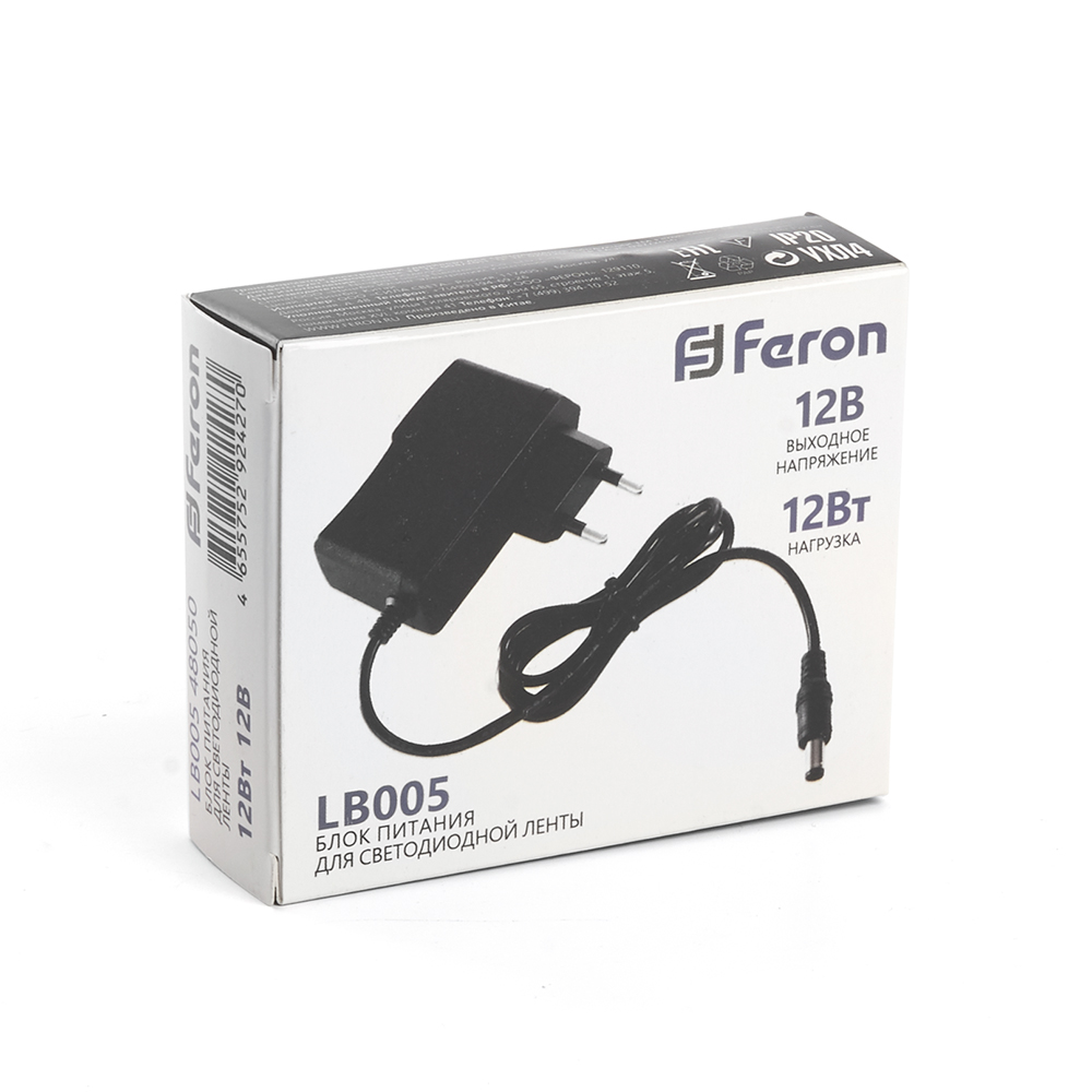 Трансформатор для светодиодной ленты Feron LB005 12Вт 12В IP20 48050
