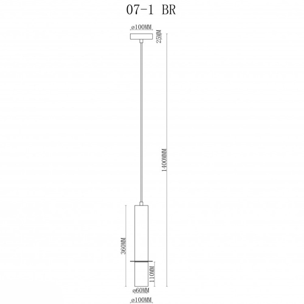 Подвесной светильник iLamp Lofty 10706-1 WH-BR