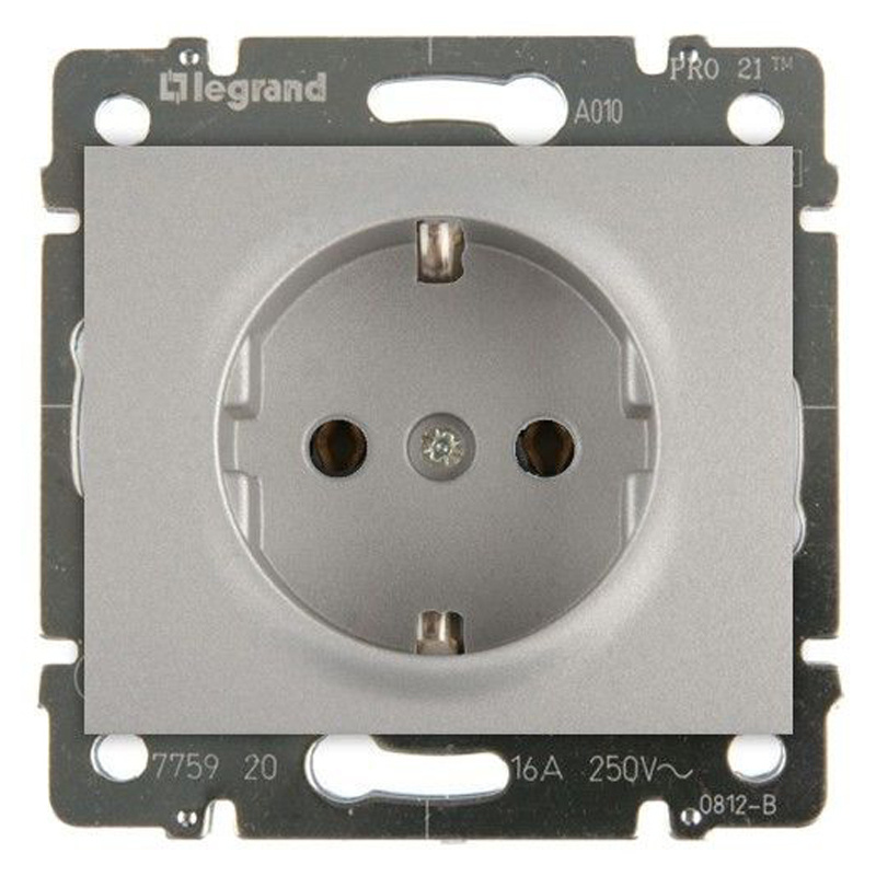 

Розетка 2К+3 Legrand Galea Life 16A 250V с/з со шторками автоматические клеммы алюминий 771363