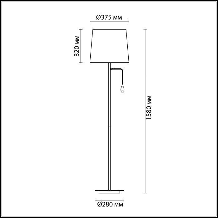 Торшер Odeon Light Edis 4114/1F
