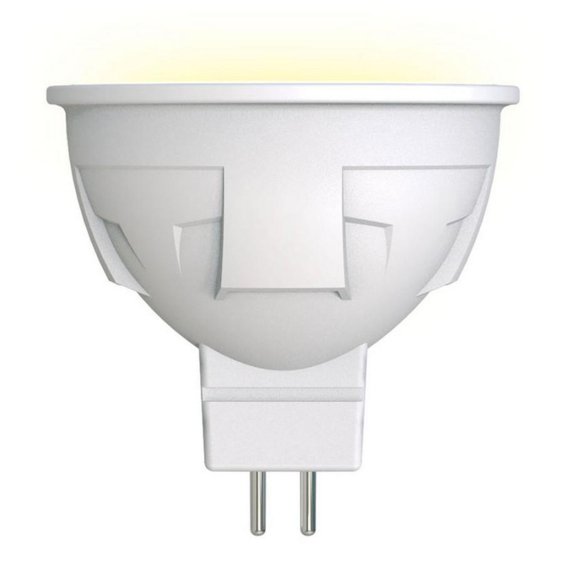 Лампа светодиодная диммируемая (UL-00003991) Uniel GU5.3 6W 3000K матовая LED-JCDR 6W/WW/GU5.3/FR/DIM PLP01WH