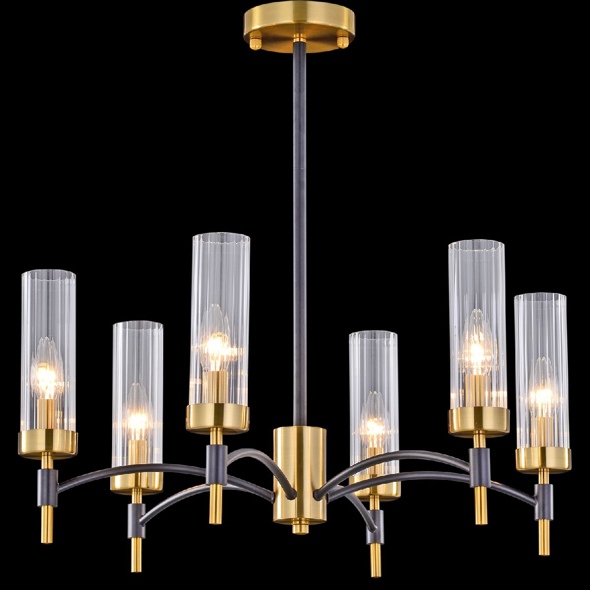 Люстра на штанге Illumico IL5177-6PLS-29 BRASS TUBO УЦ