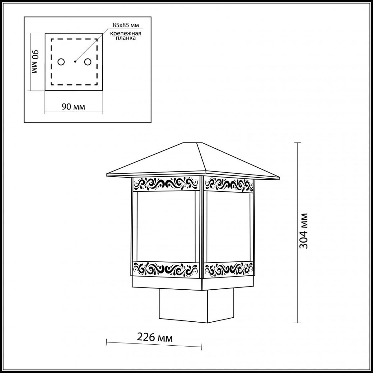 Уличный светильник Odeon Light Novara 2644/1B
