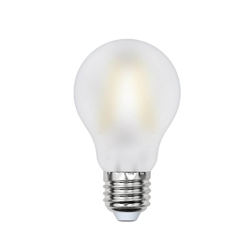 Лампа светодиодная филаментная (UL-00000304) Uniel E27 8W 3000K матовая LED-A60-8W/WW/E27/FR PLS02WH