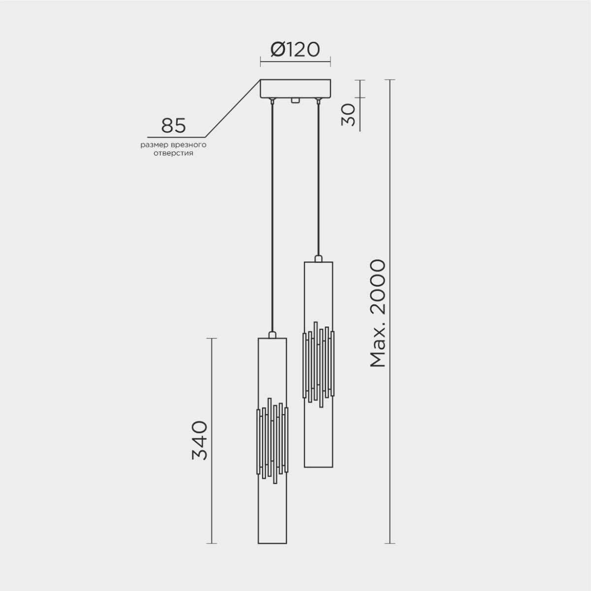 Подвесной светильник Modelux ML.88987.2 GD