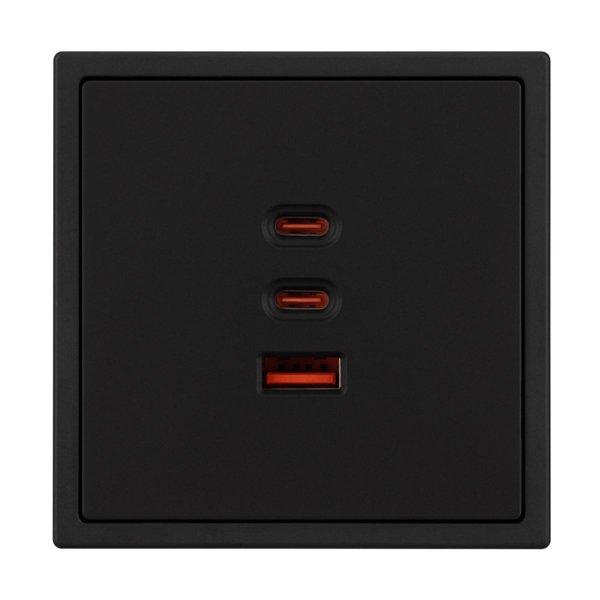 Механизм розетки с быстрой USB зарядкой Arlight SCT-NOBE-MUACC-SFPL-FC-BK (65W, QC3) 061834