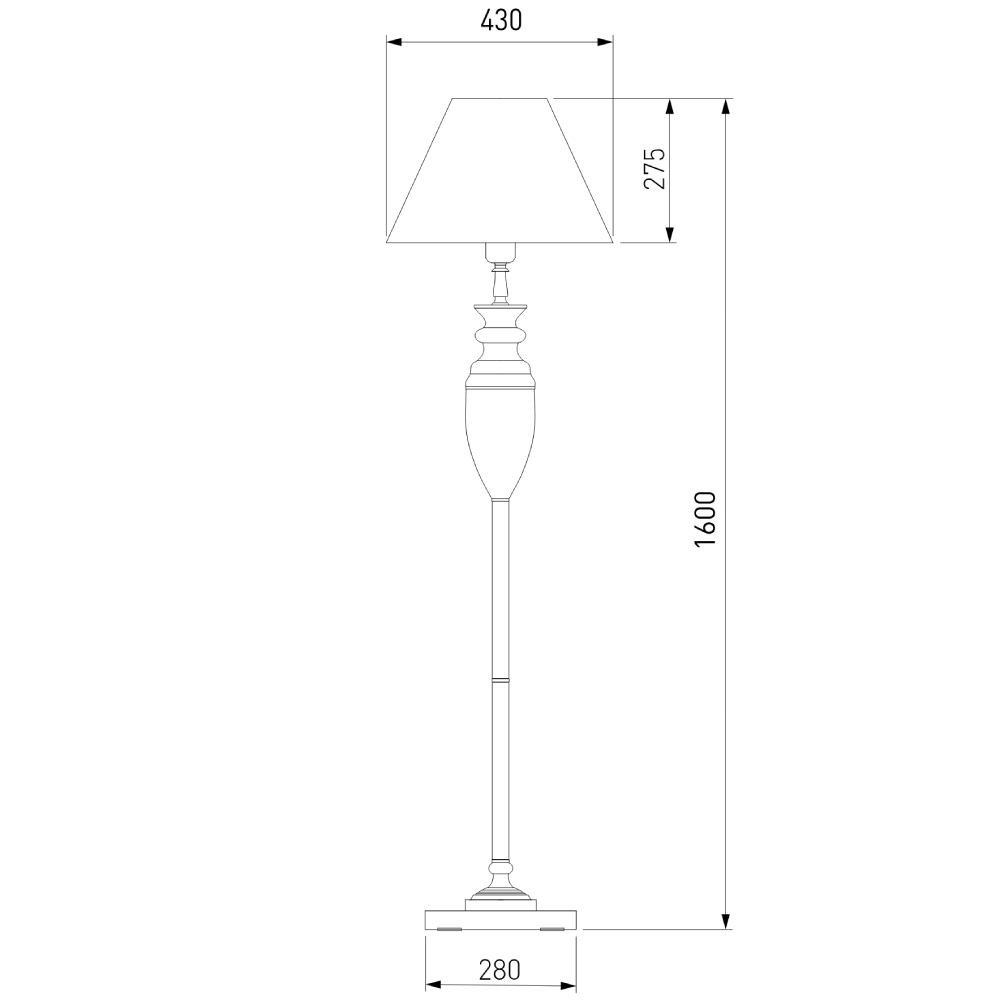 Торшер Eurosvet 009/1T RDM (янтарь)