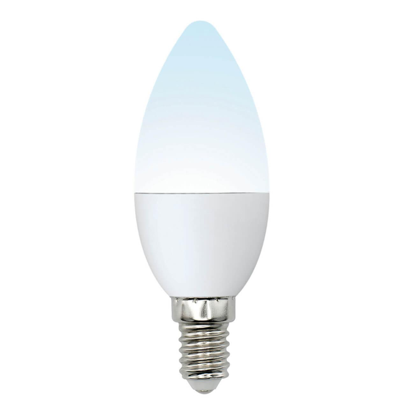 Лампа светодиодная (UL-00002374) Uniel E14 6W 4000K матовая LED-C37-6W/NW/E14/FR/MB PLM11WH