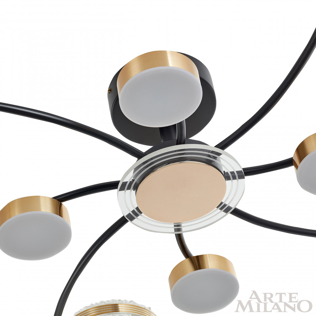 Потолочная люстра Arte Milano Ferrara 279169/4+4 BK/GD