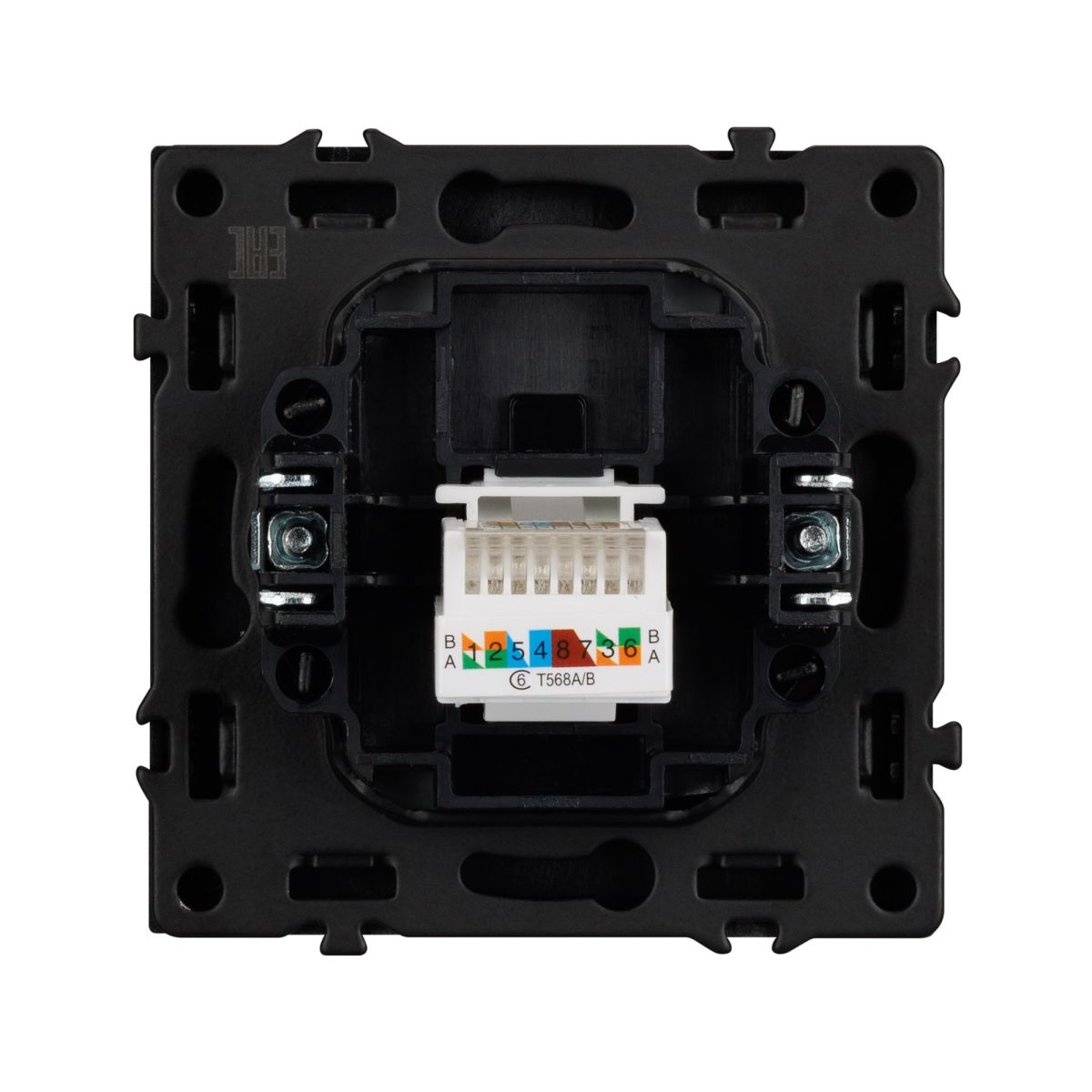 Розетка компьютерная софт-тач черный оникс Arlight SCT-MPC1-SFPL-BK (RJ-45, CAT6) 054305(1)
