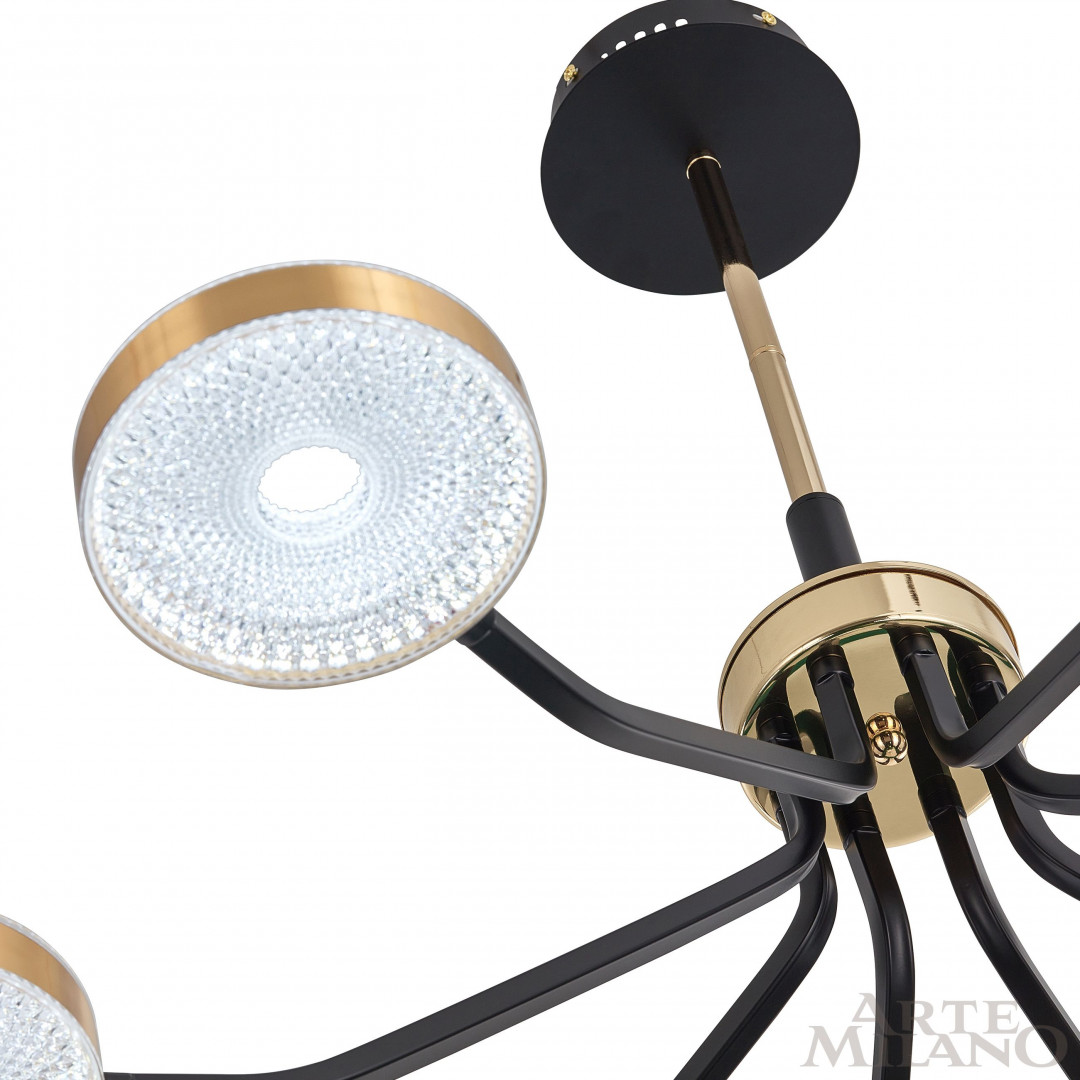 Люстра на штанге Arte Milano Ferrara 276079/8 BK/GD