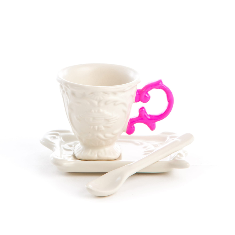 Блюдце с чашкой I-Coffee Fuchsia Seletti I-Wares 09859_FUC