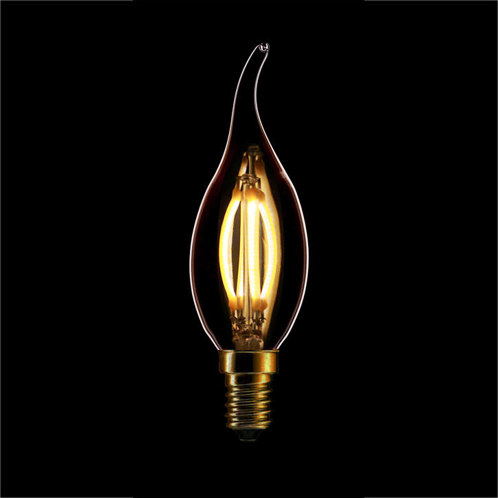 Лампа светодиодная филаментная диммируемая Sun Lumen E14 4W 2200K золотая 057-103