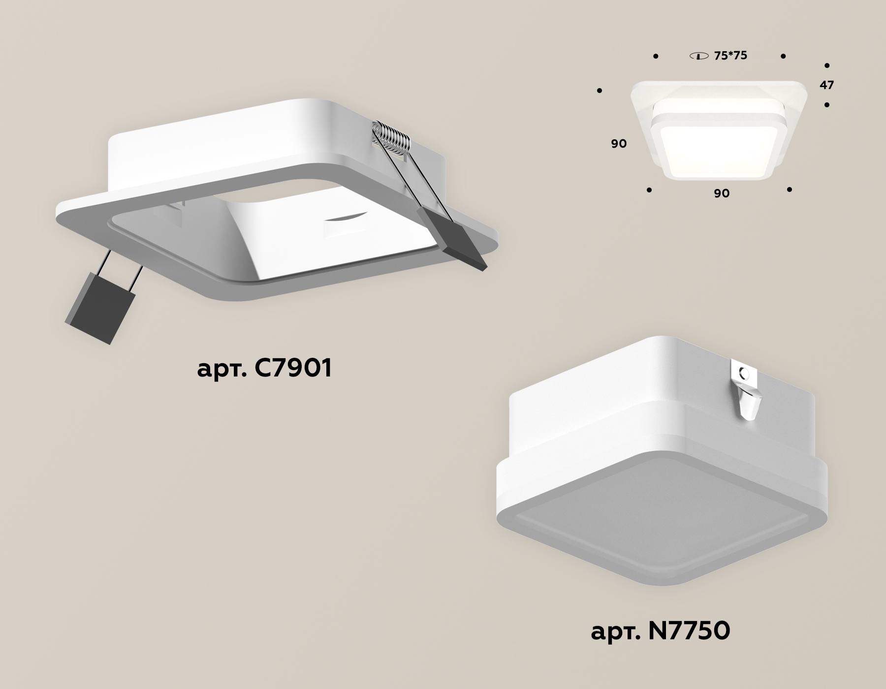 Встраиваемый светильник Ambrella Light Techno XC7901012 (C7901, N7750) в #REGION_NAME_DECLINE_PP#