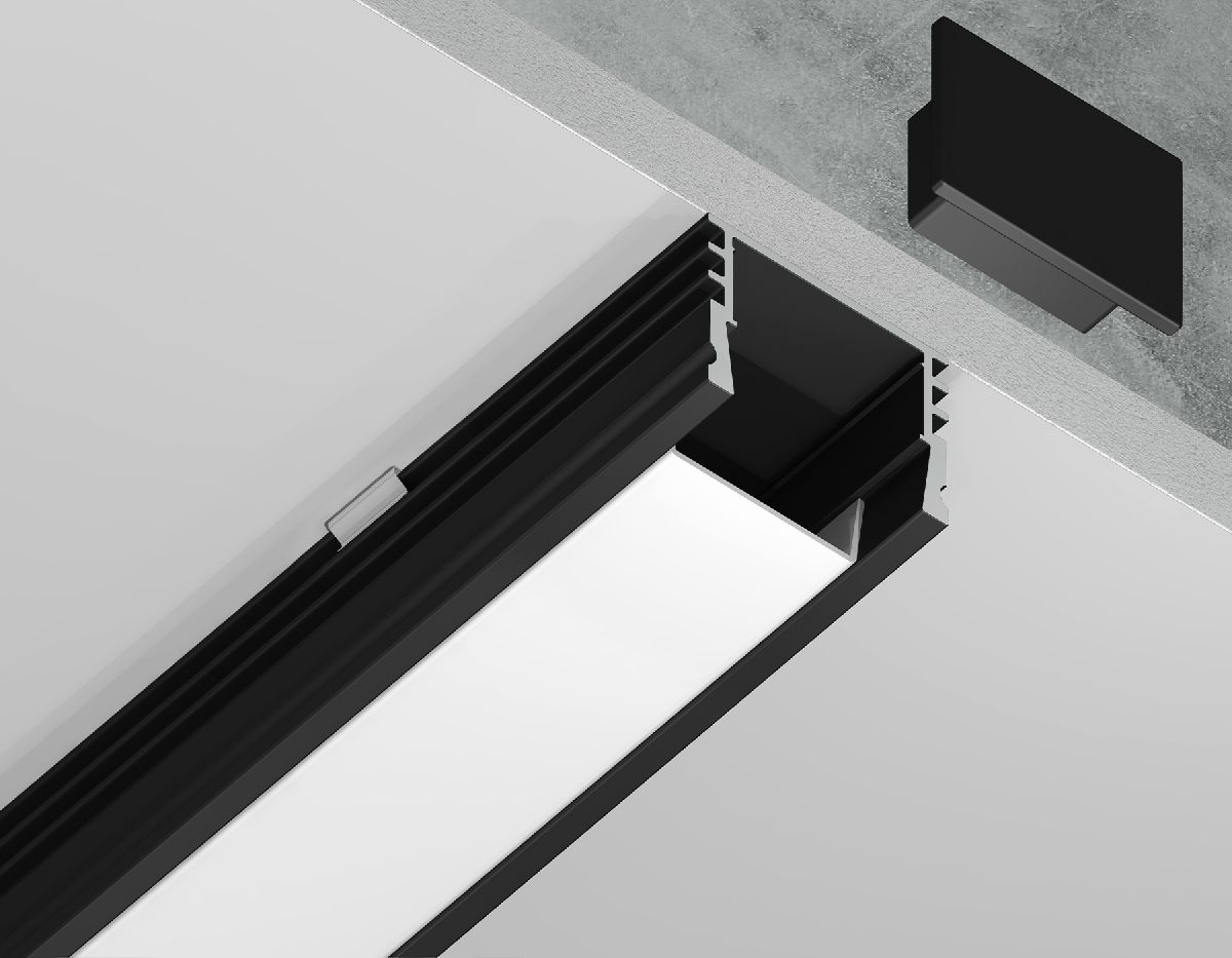 Алюминиевый накладной профиль Ambrella Light Alum Profile GP1750BK УЦ
