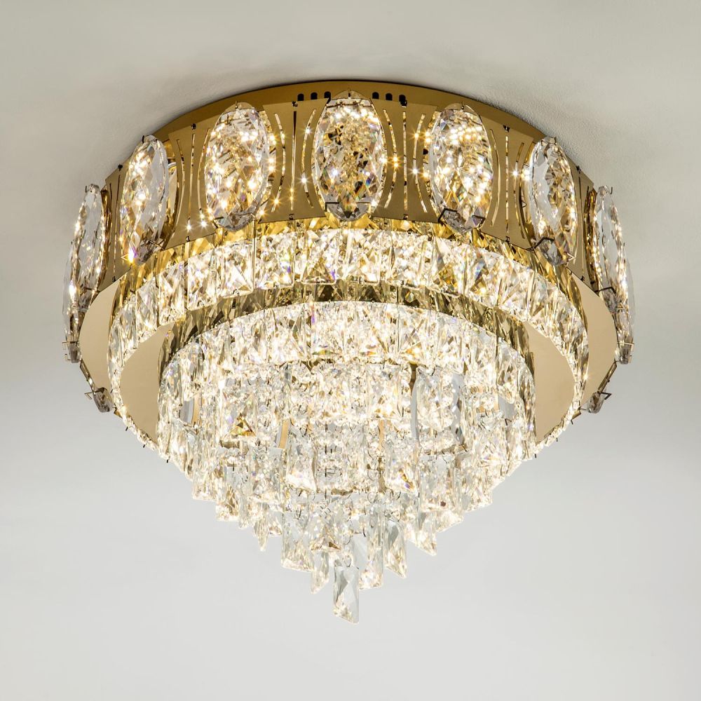 Потолочная светодиодная люстра LED4U L9438-500 GD с УД