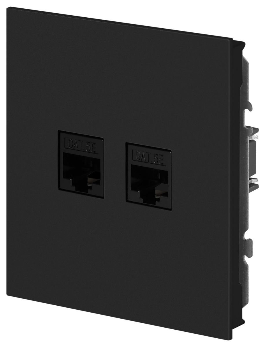 Розетка Эра Arktik 16-3108-05 информационная двойная 2XRJ45 антрацит Б0070488
