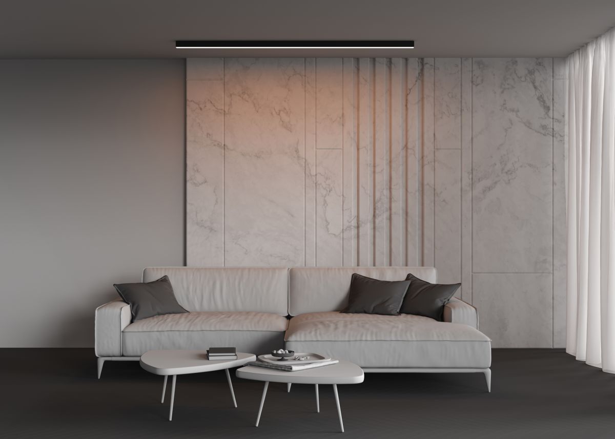 Линейный накладной светильник Maytoni Technical 3000K 35x35 (Черный, 2 м) LL311015