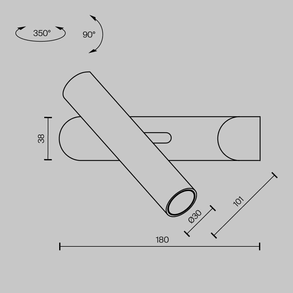 Настенный светильник  Maytoni Paradox MOD442WL-L8BS3K
