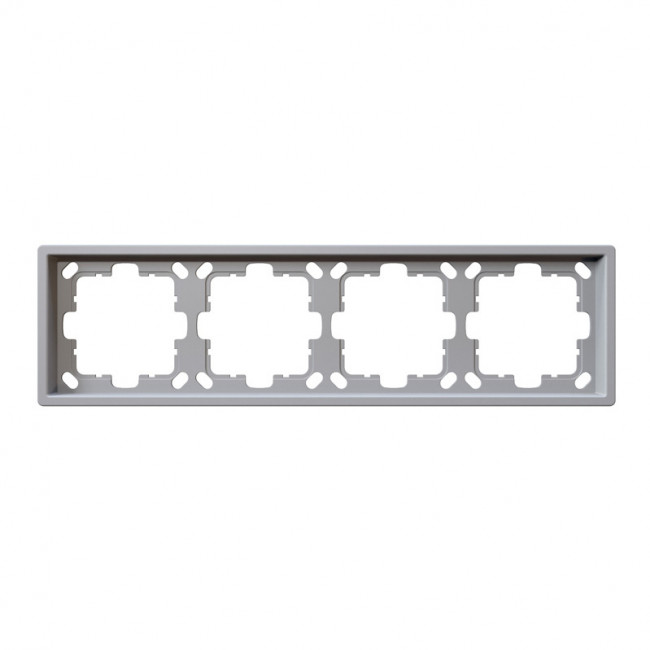 Рамка серия FD 4-постовая, цвет Белый матовый (soft touch) Jasmart FD1004PWM