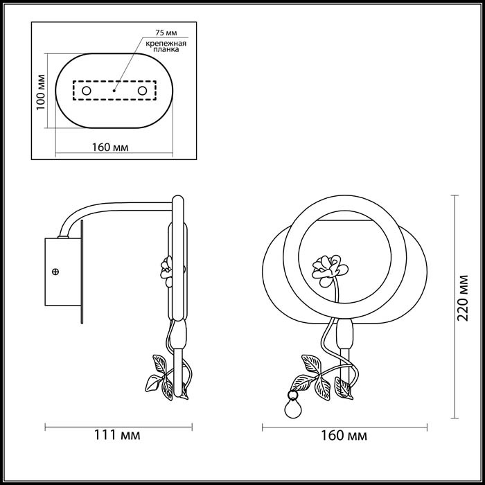 Бра Odeon Light Fiuggi 4036/6WL