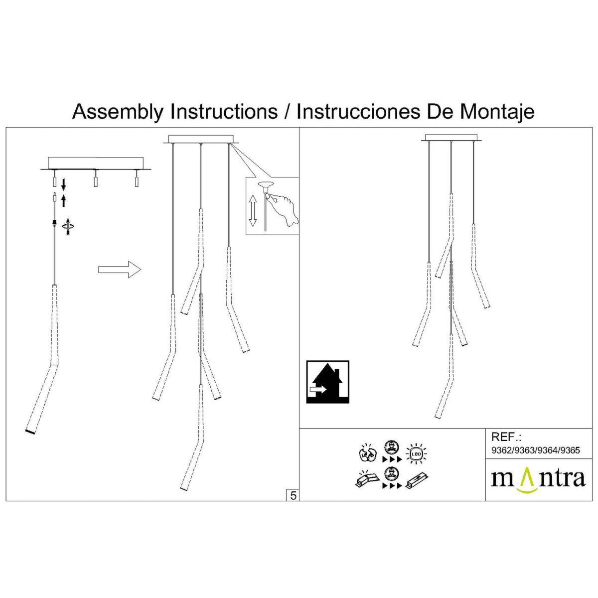 Основание потолочное 5L Mantra Modular Light Florones 9363
