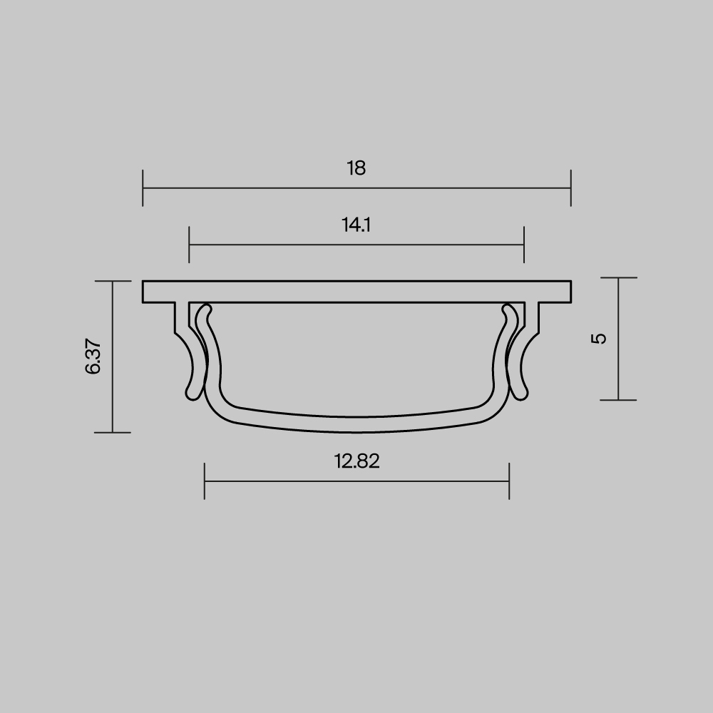 Профиль накладной с вертикальным изгибом Maytoni Led Strip  631016